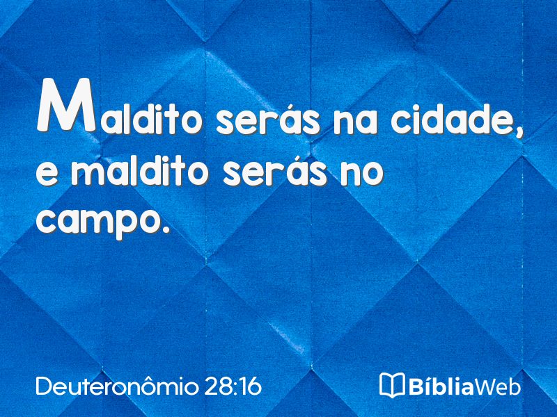 Deuteronômio 28:16 em imagem para compartilhar