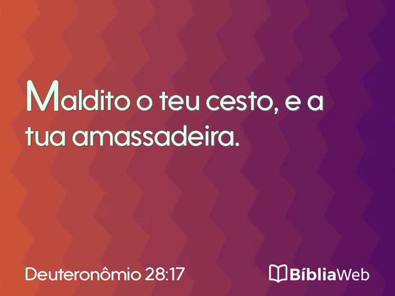 Deuteronômio 28:17 em imagem para compartilhar