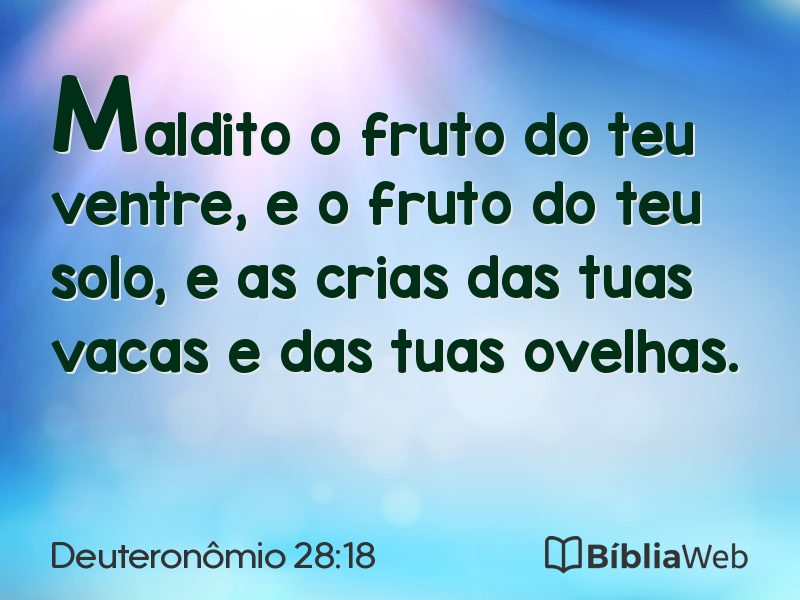 Deuteronômio 28:18 em imagem para compartilhar