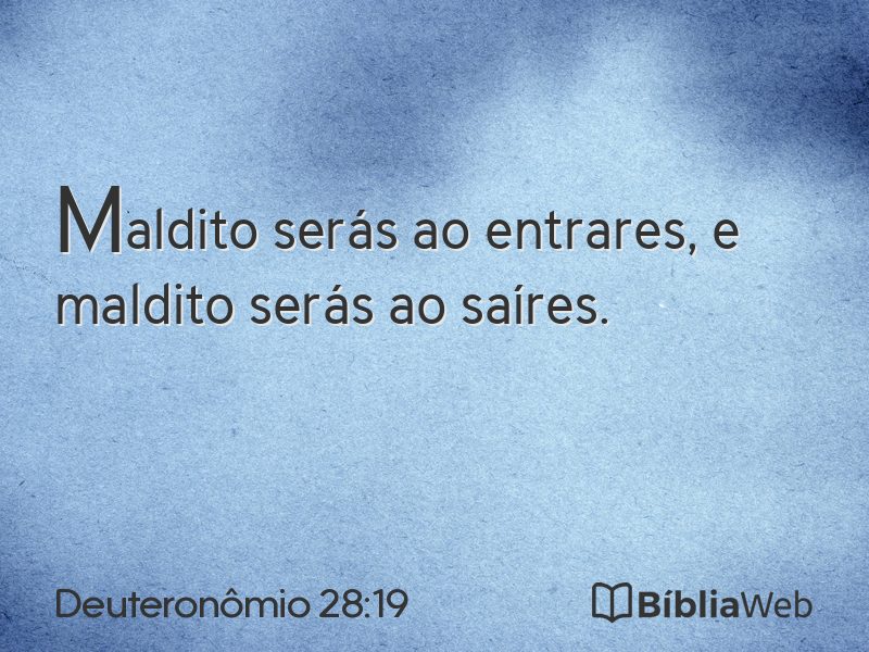 Deuteronômio 28:19 em imagem para compartilhar