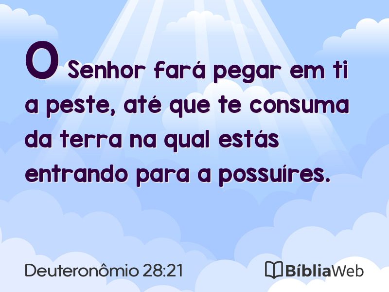 Deuteronômio 28:21 em imagem para compartilhar