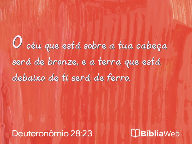 Deuteronômio 28:23 em imagem para compartilhar
