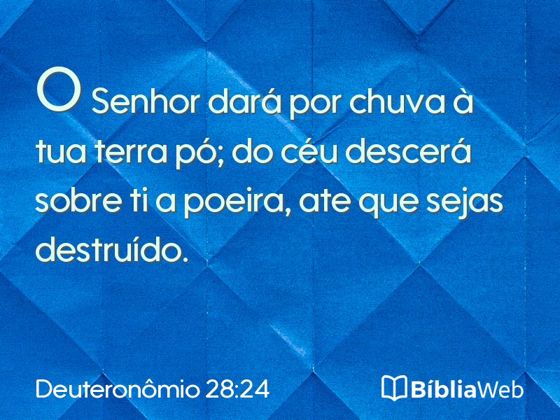 Deuteronômio 28:24 em imagem para compartilhar