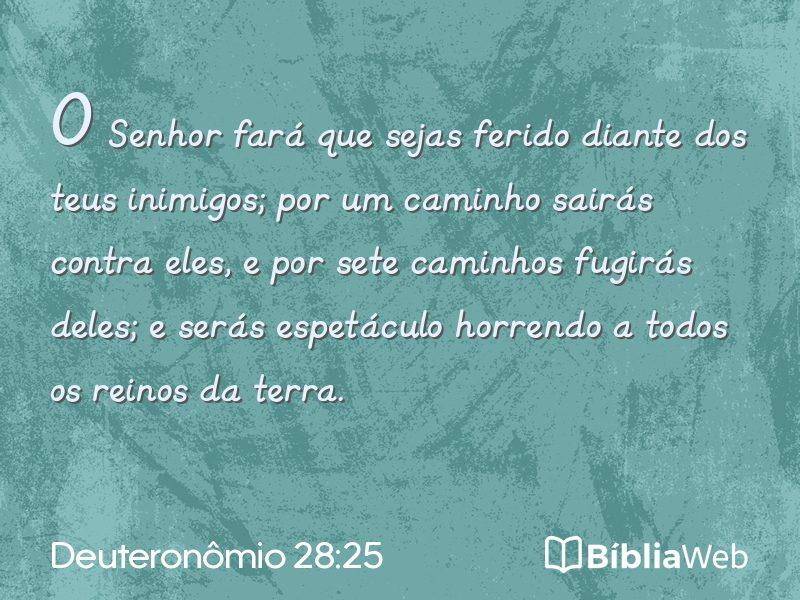 Deuteronômio 28:25 em imagem para compartilhar