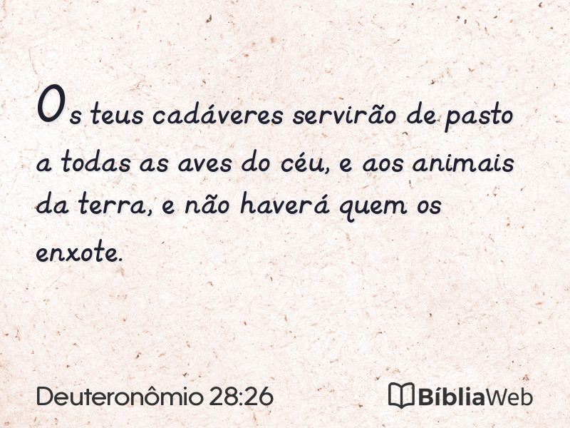 Deuteronômio 28:26 em imagem para compartilhar