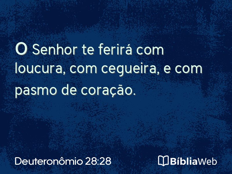 Deuteronômio 28:28 em imagem para compartilhar