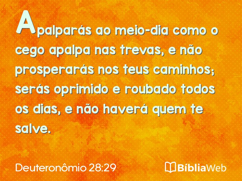 Deuteronômio 28:29 em imagem para compartilhar