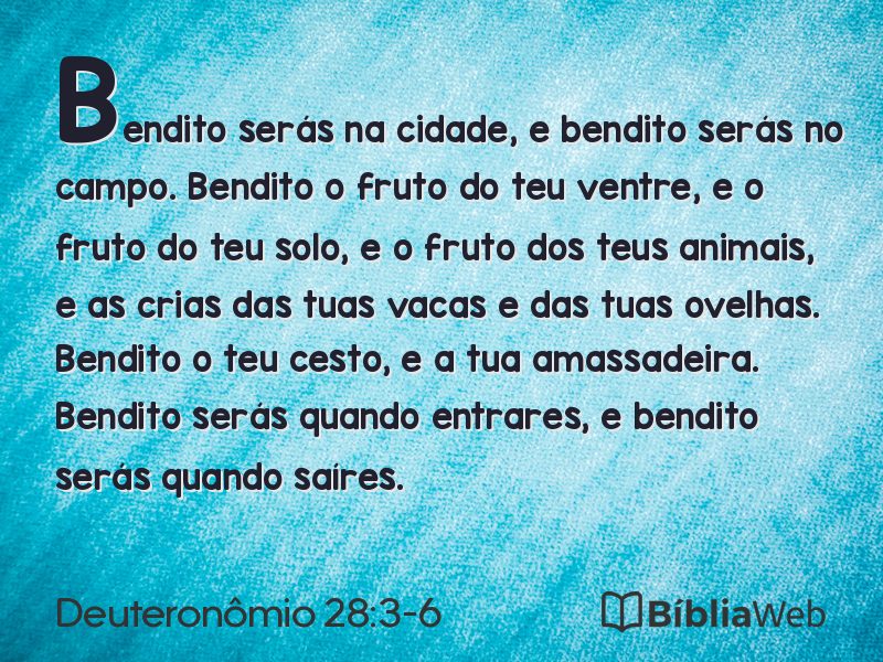 Deuteronômio 28:3-6 em imagem para compartilhar