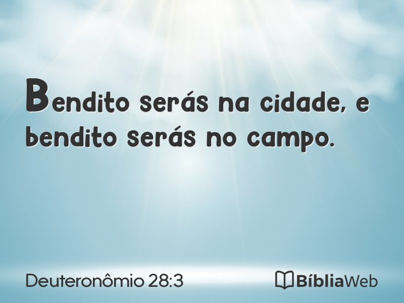Deuteronômio 28:3 em imagem para compartilhar