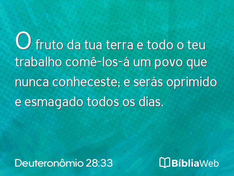 Deuteronômio 28:33 em imagem para compartilhar