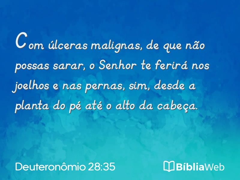 Deuteronômio 28:35 em imagem para compartilhar