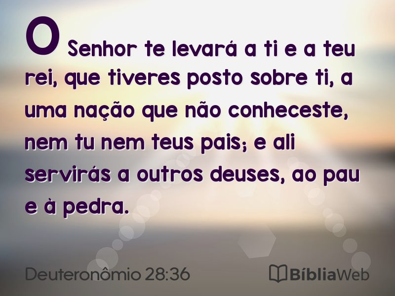 Deuteronômio 28:36 em imagem para compartilhar