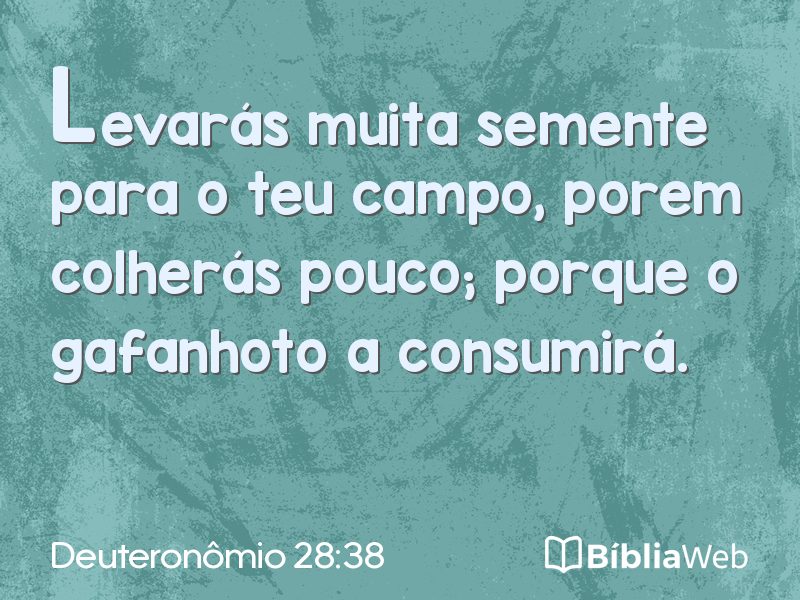 Deuteronômio 28:38 em imagem para compartilhar