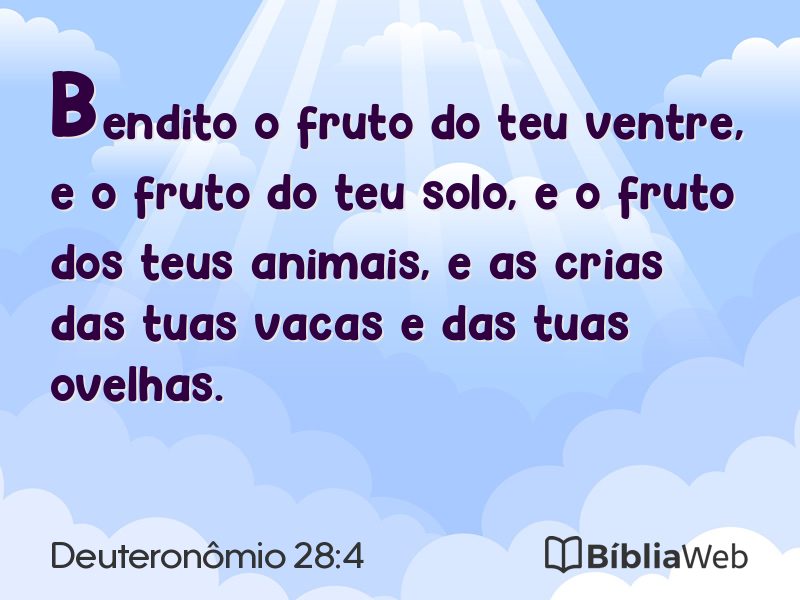 Deuteronômio 28:4 em imagem para compartilhar