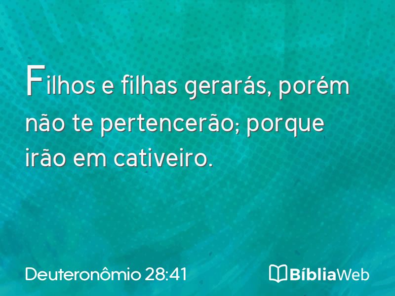 Deuteronômio 28:41 em imagem para compartilhar