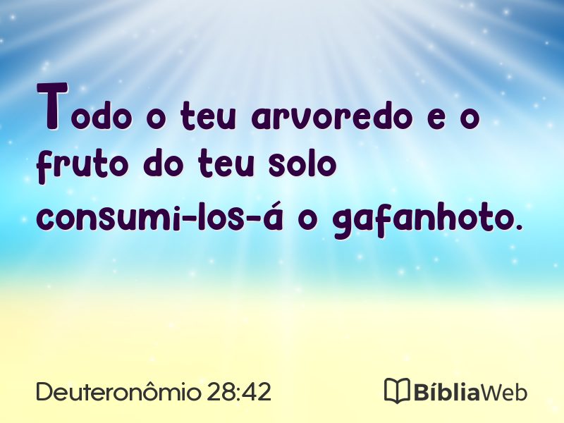 Deuteronômio 28:42 em imagem para compartilhar