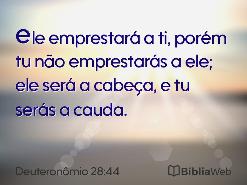 Deuteronômio 28:44 em imagem para compartilhar
