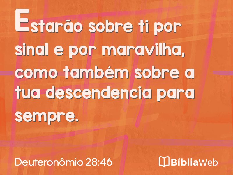 Deuteronômio 28:46 em imagem para compartilhar