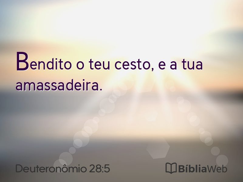 Deuteronômio 28:5 em imagem para compartilhar