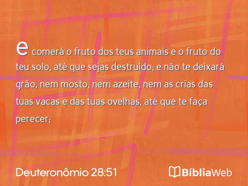 Deuteronômio 28:51 em imagem para compartilhar