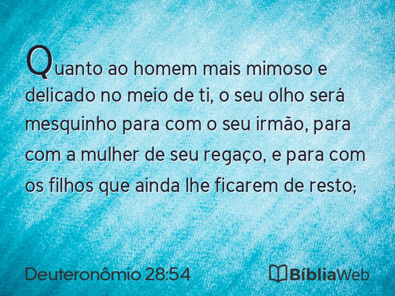 Deuteronômio 28:54 em imagem para compartilhar