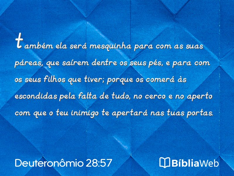 Deuteronômio 28:57 em imagem para compartilhar