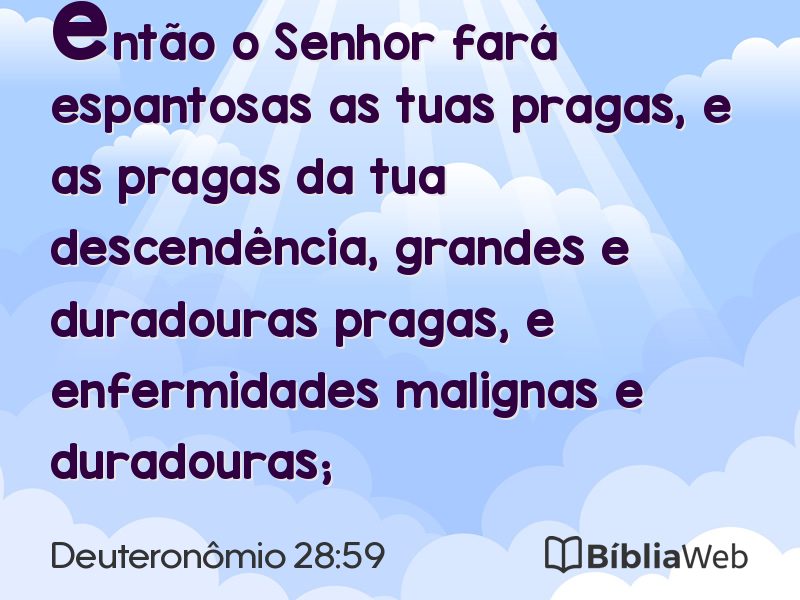 Deuteronômio 28:59 em imagem para compartilhar