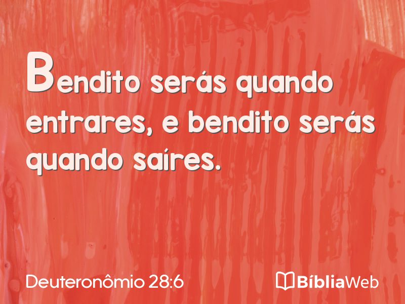 Deuteronômio 28:6 em imagem para compartilhar