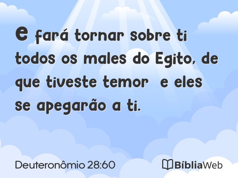 Deuteronômio 28:60 em imagem para compartilhar