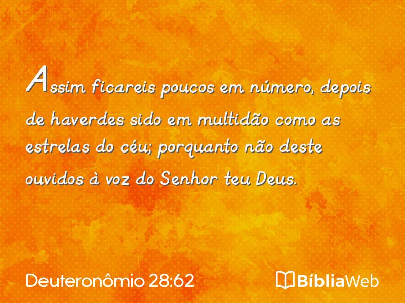 Deuteronômio 28:62 em imagem para compartilhar
