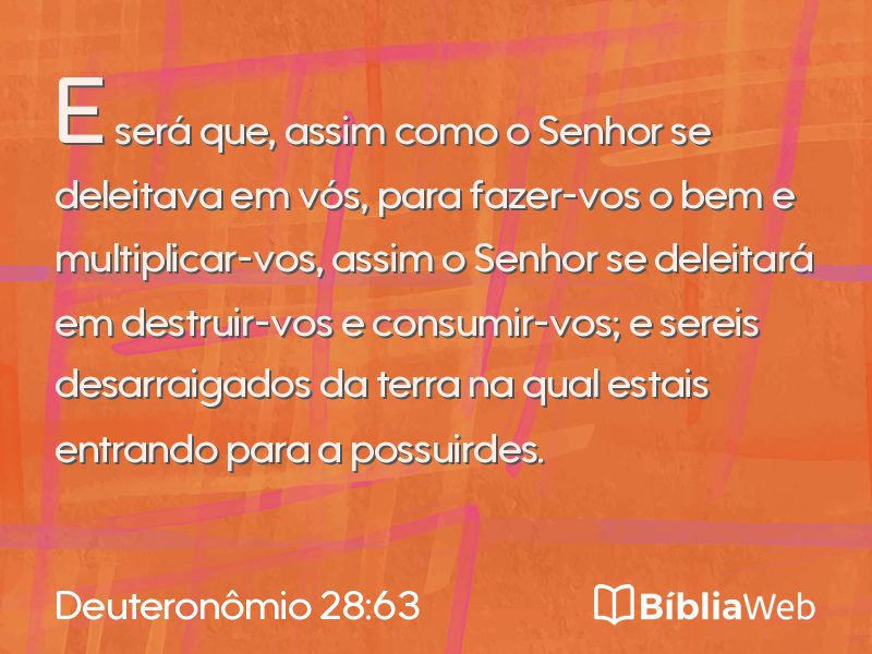 Deuteronômio 28:63 em imagem para compartilhar