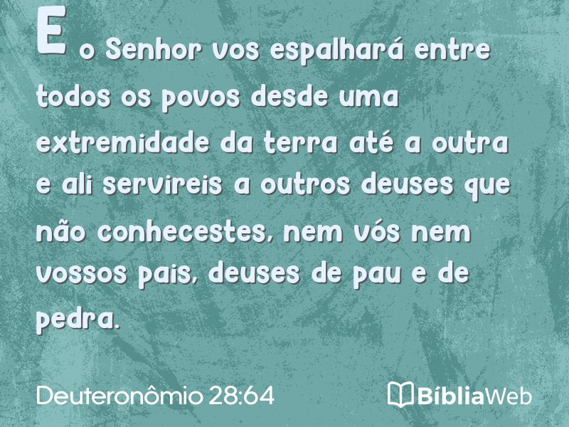 Deuteronômio 28:64 em imagem para compartilhar