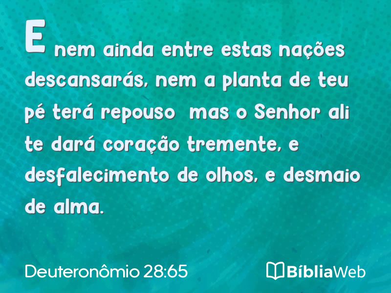 Deuteronômio 28:65 em imagem para compartilhar
