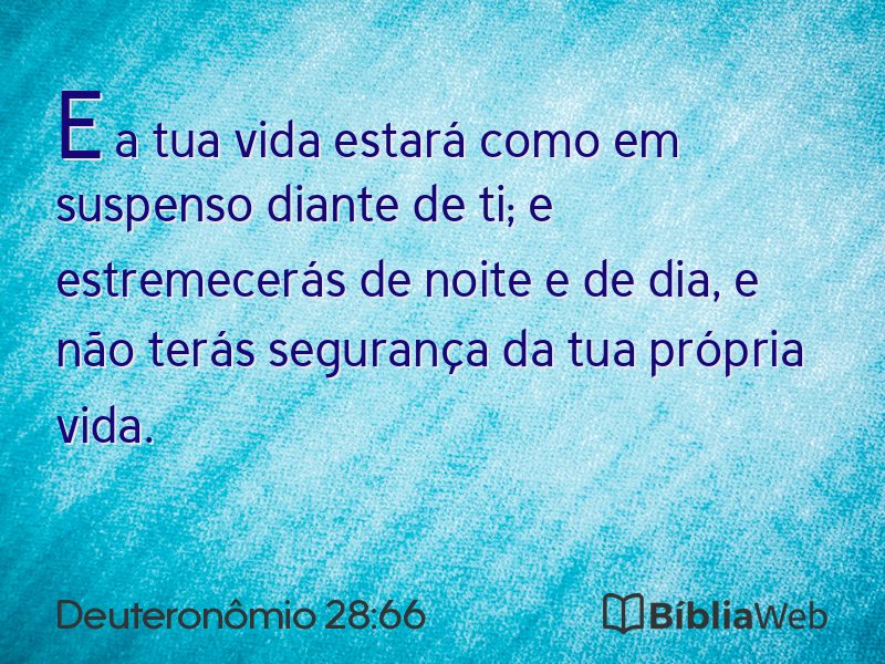 Deuteronômio 28:66 em imagem para compartilhar