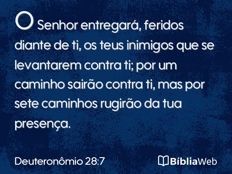 Deuteronômio 28:7 em imagem para compartilhar
