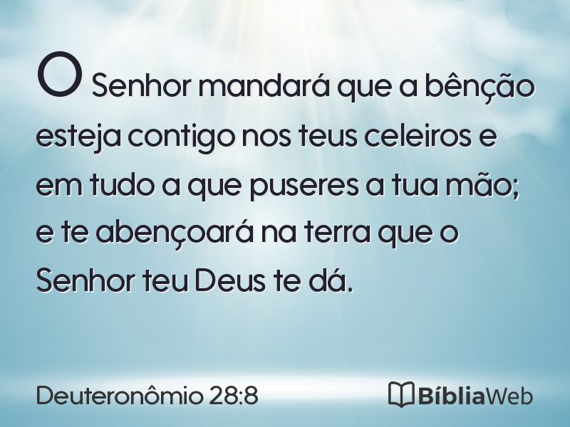 Deuteronômio 28:8 em imagem para compartilhar