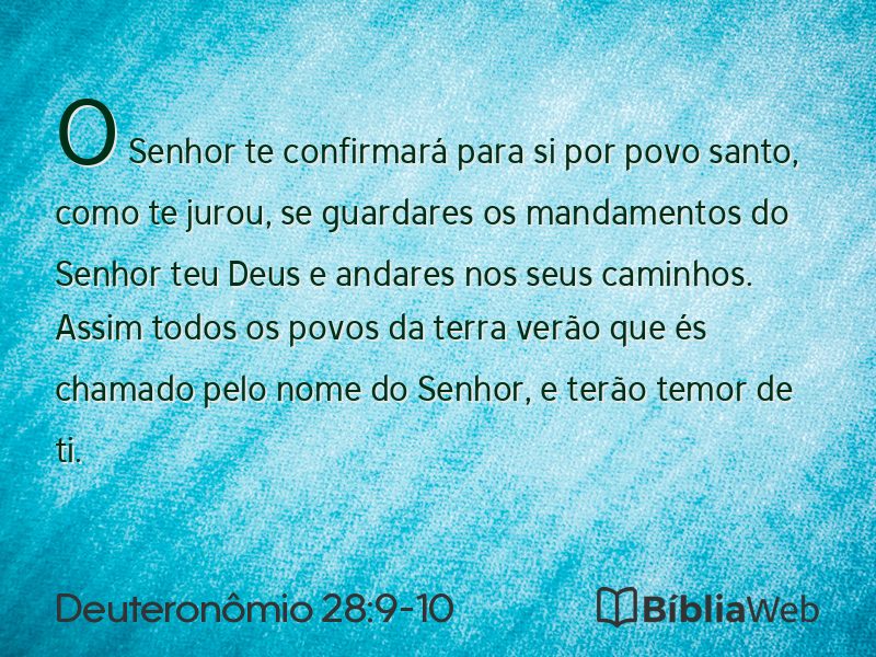 Deuteronômio 28:9-10 em imagem para compartilhar