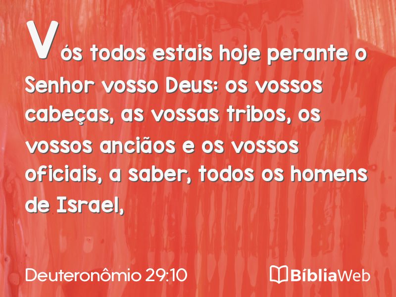 Deuteronômio 29:10 em imagem para compartilhar
