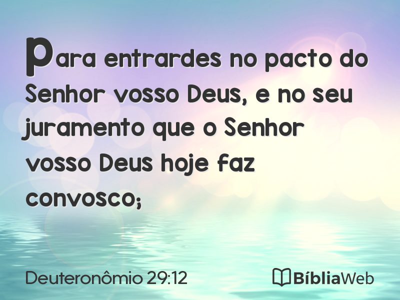Deuteronômio 29:12 em imagem para compartilhar
