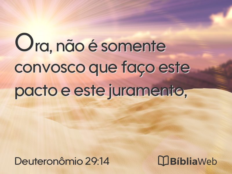 Deuteronômio 29:14 em imagem para compartilhar