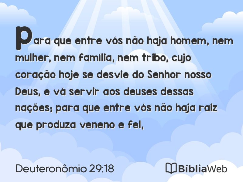 Deuteronômio 29:18 em imagem para compartilhar
