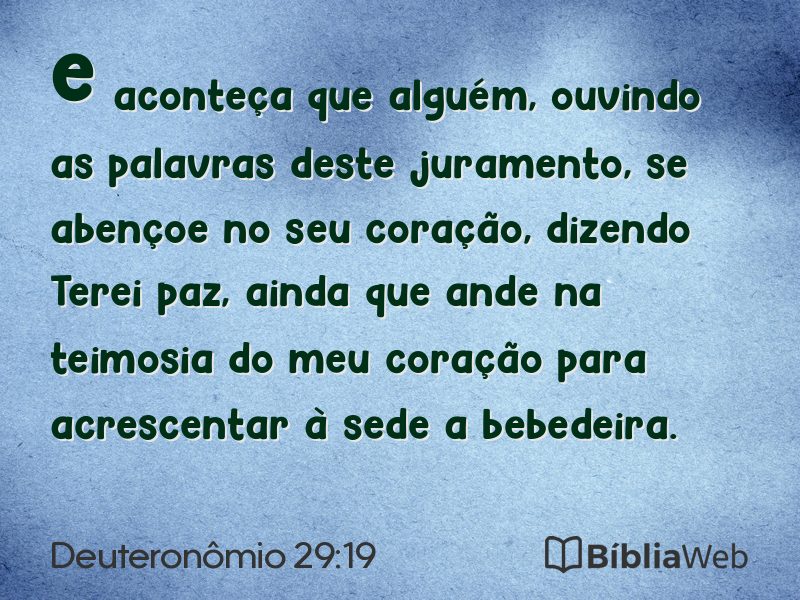 Deuteronômio 29:19 em imagem para compartilhar