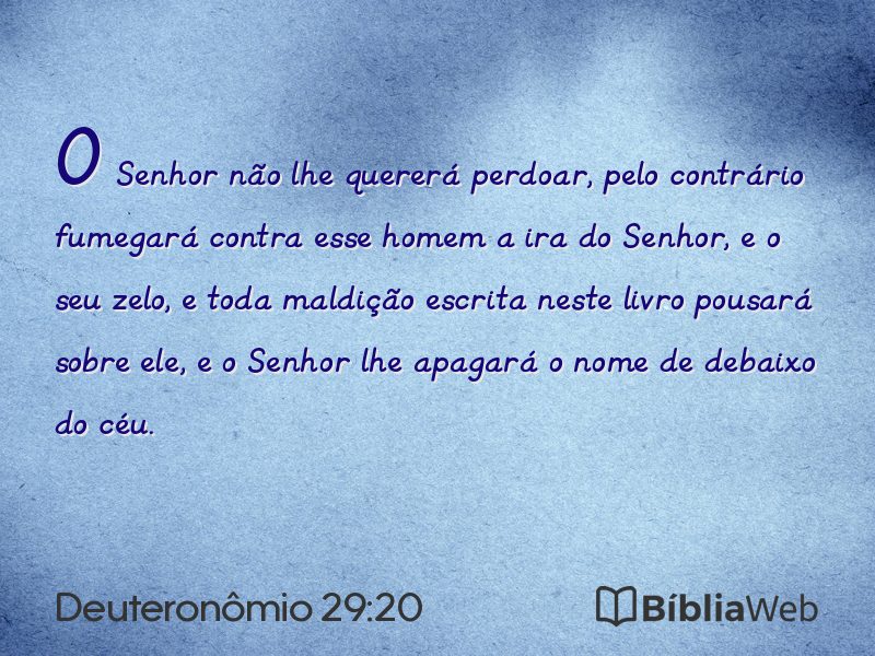 Deuteronômio 29:20 em imagem para compartilhar