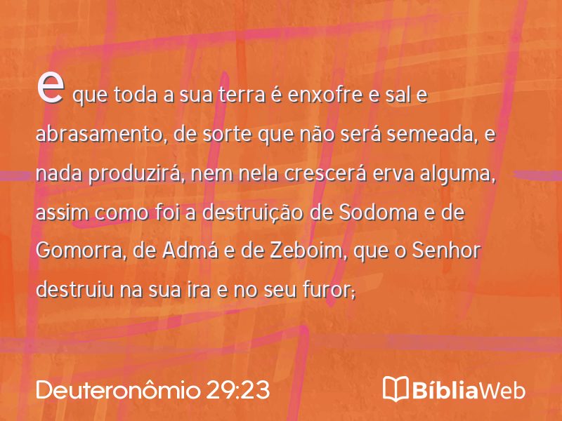 Deuteronômio 29:23 em imagem para compartilhar