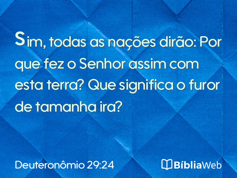 Deuteronômio 29:24 em imagem para compartilhar