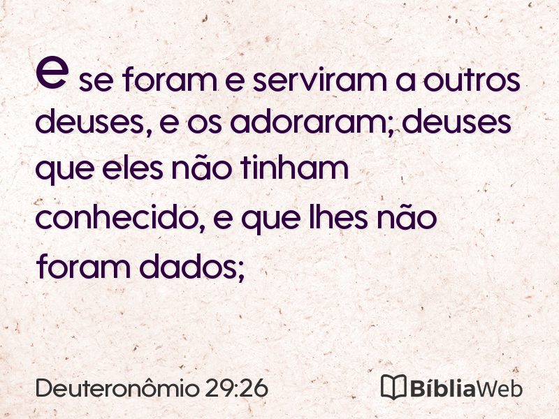 Deuteronômio 29:26 em imagem para compartilhar