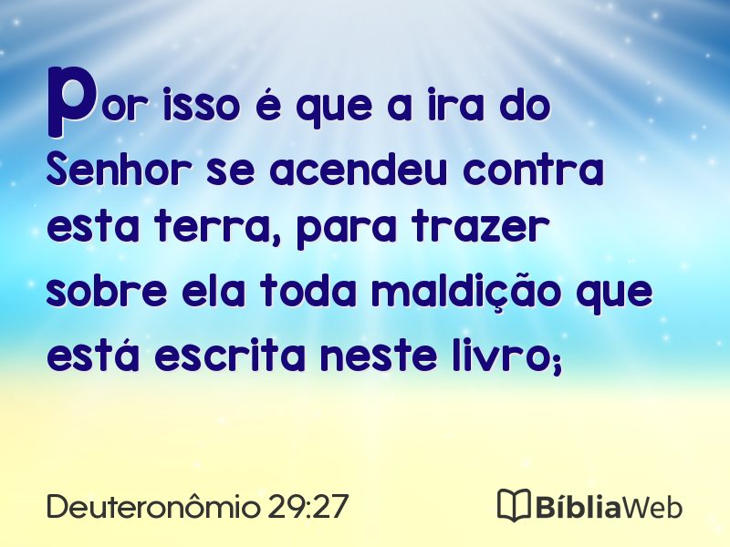 Deuteronômio 29:27 em imagem para compartilhar