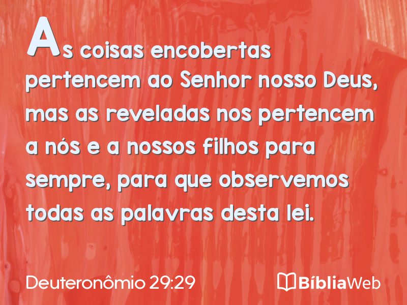 Deuteronômio 29:29 em imagem para compartilhar