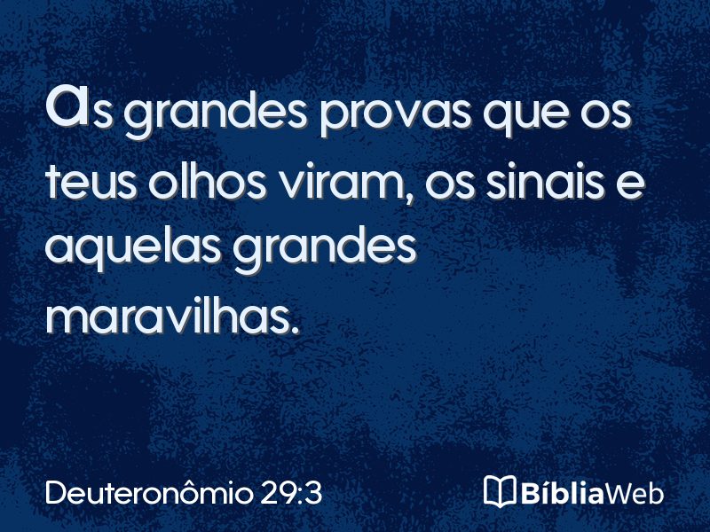 Deuteronômio 29:3 em imagem para compartilhar