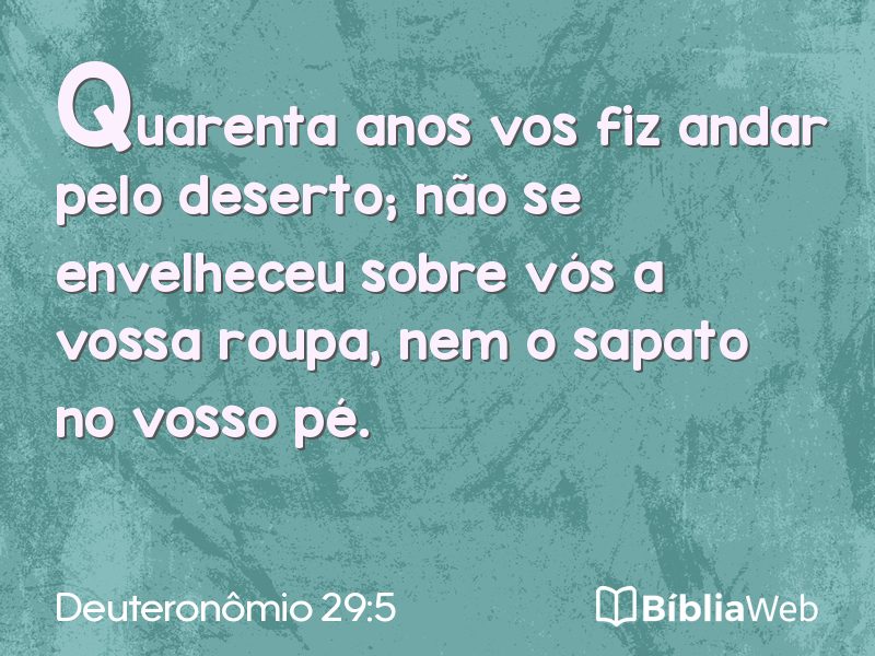 Deuteronômio 29:5 em imagem para compartilhar